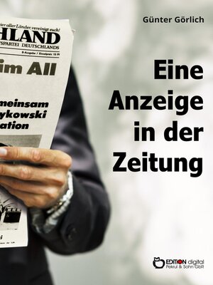 cover image of Eine Anzeige in der Zeitung